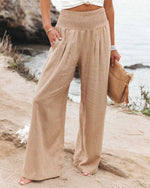 Women’s High Waist Pull On Wide Leg Pants