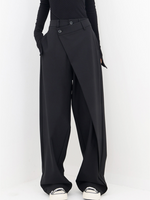 Women’s High Waisted Wrap Front Wide Leg Pants