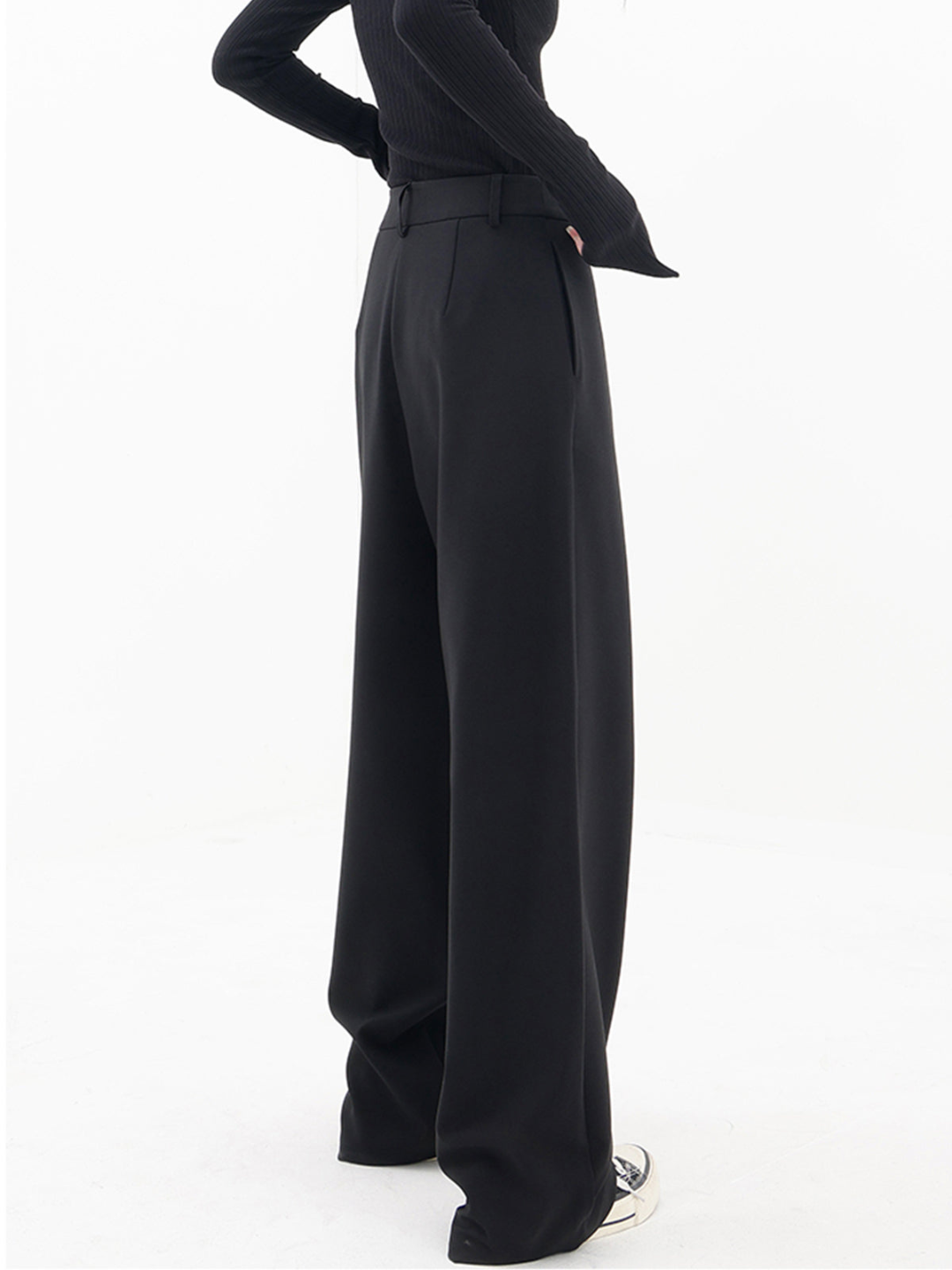 Women’s High Waisted Wrap Front Wide Leg Pants