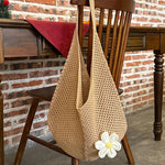 Women’s Hollow Weave Crochet Shoulder Beach Bag