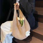 Women’s Hollow Weave Crochet Shoulder Beach Bag