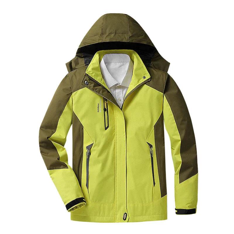 Women’s Hooded Color Block Windbreaker Rain Jacket