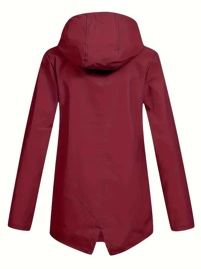 Women's Hooded Fleece-Lined Rain Jacket