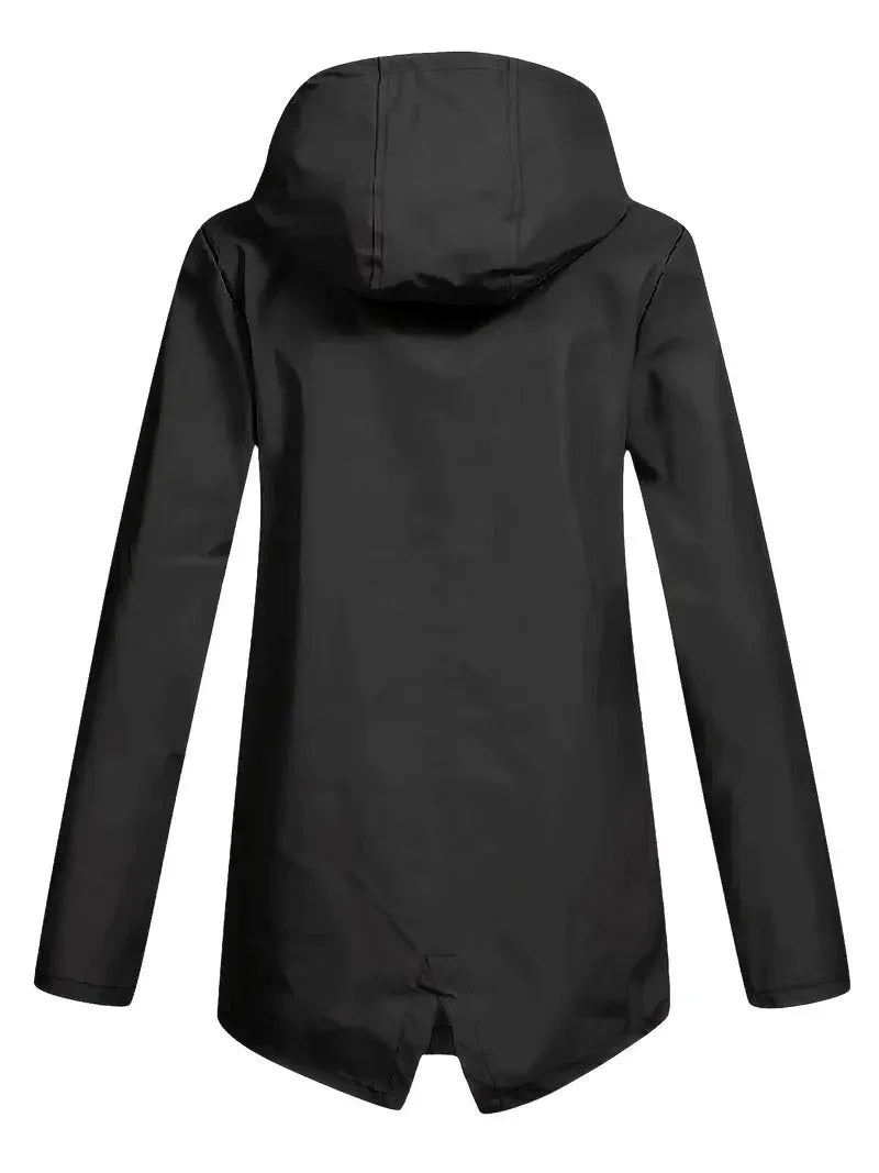Women's Hooded Fleece-Lined Rain Jacket
