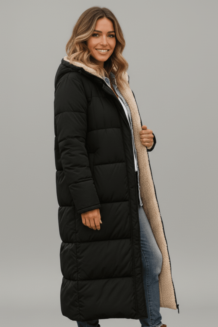 Women's Hooded Long Sleeve Winter Puffer Coat