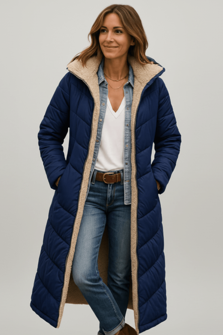 Women's Hooded Long Sleeve Winter Puffer Coat