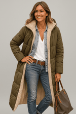 Women's Hooded Long Sleeve Winter Puffer Coat