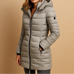 Women's Hooded Quilted Zip-Front Puffer Jacket