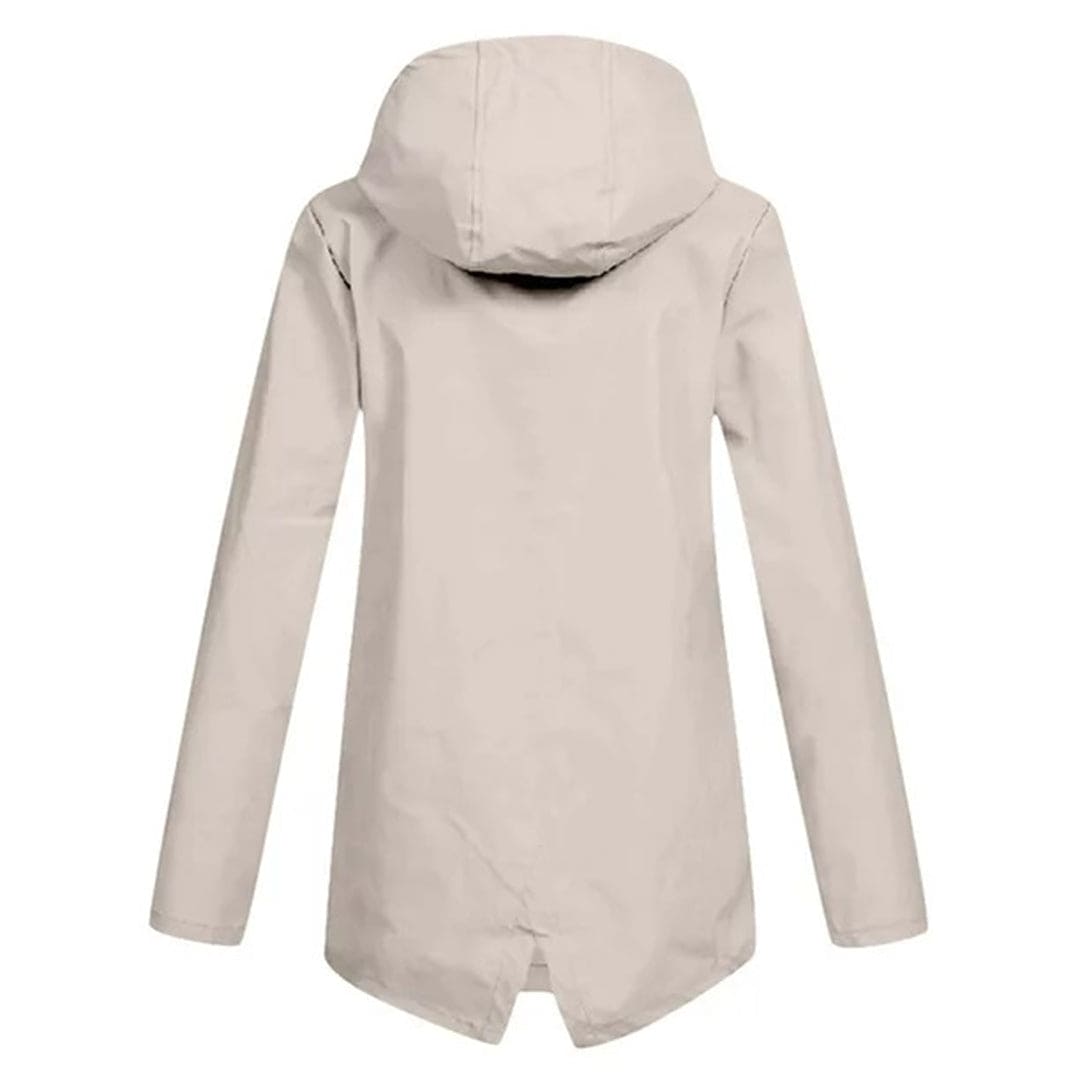 Women’s Hooded Zip Closure Windbreaker Rain Jacket
