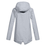 Women’s Hooded Zip Closure Windbreaker Rain Jacket