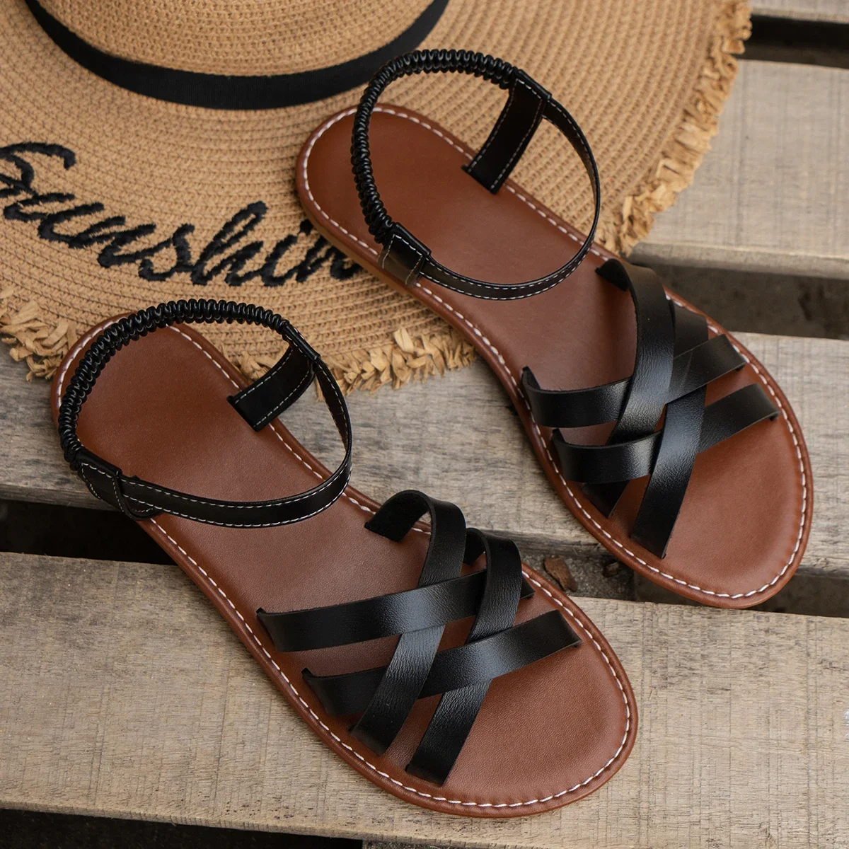 Women's Interlocking Multi-Strap Summer Sandals