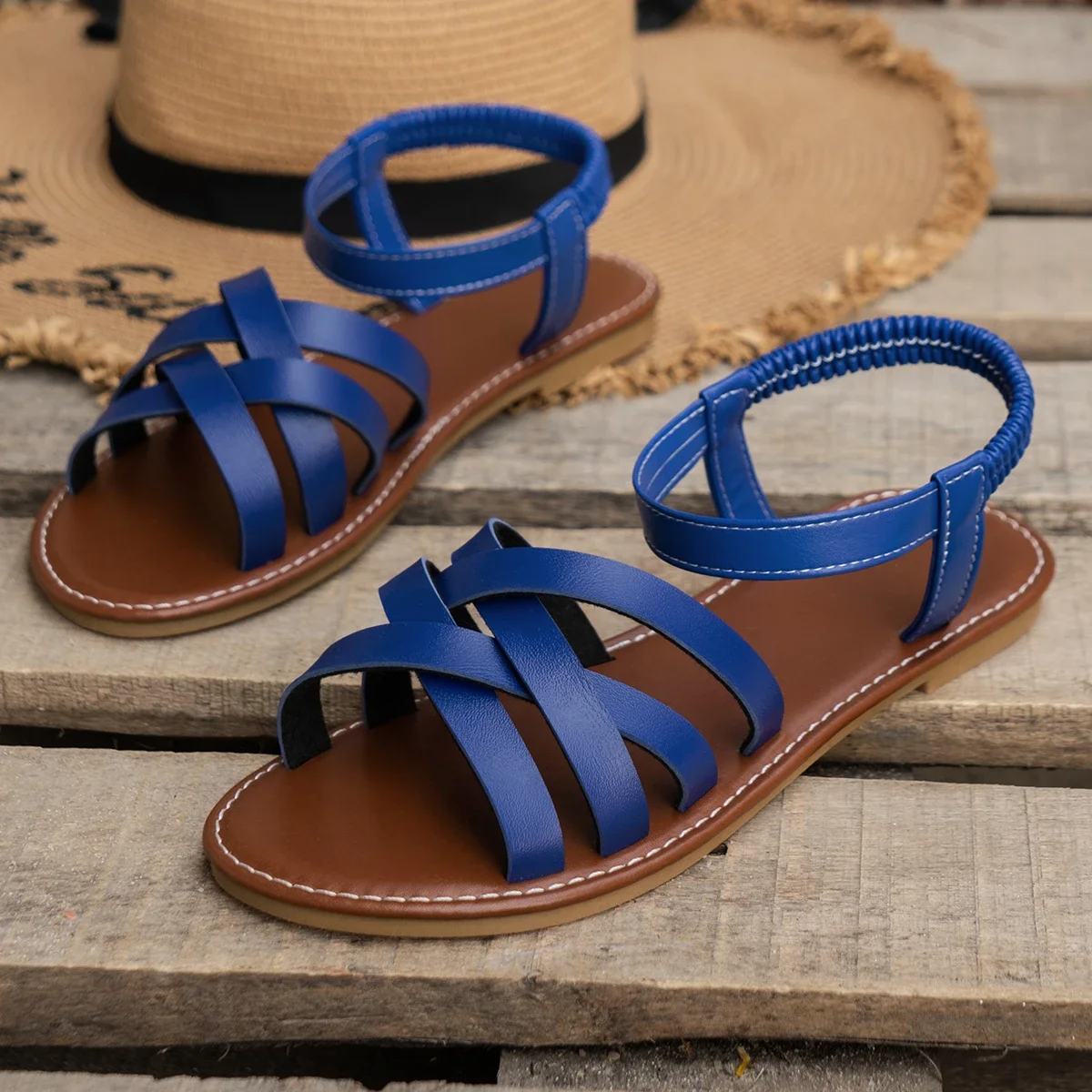 Women's Interlocking Multi-Strap Summer Sandals