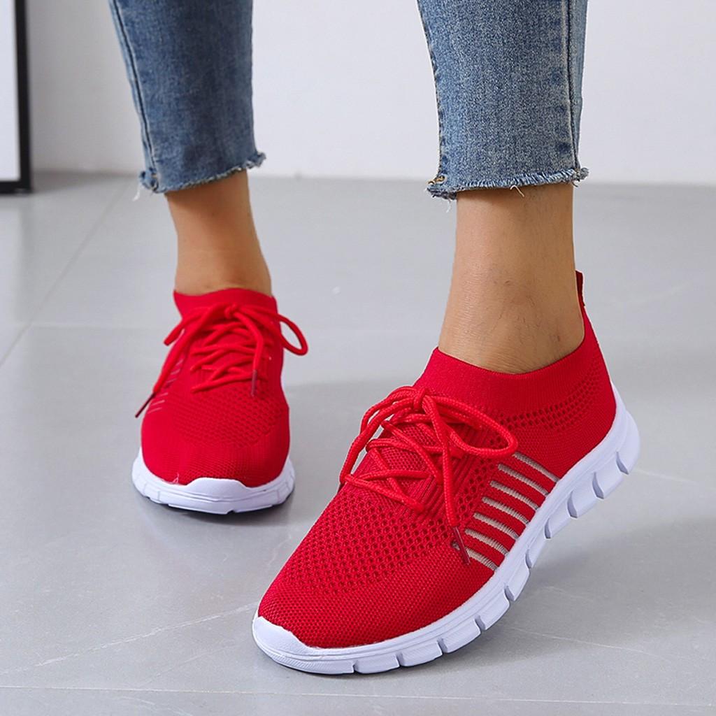 Women’s Knit Mesh Lace Up Sneakers