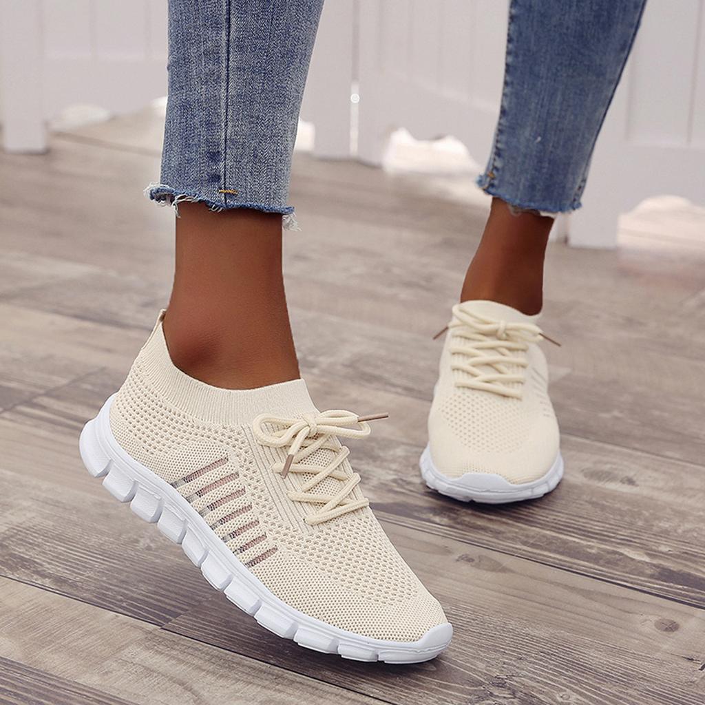 Women’s Knit Mesh Lace Up Sneakers