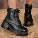 Women’s Lace-Up Chunky Sole Ankle Boots