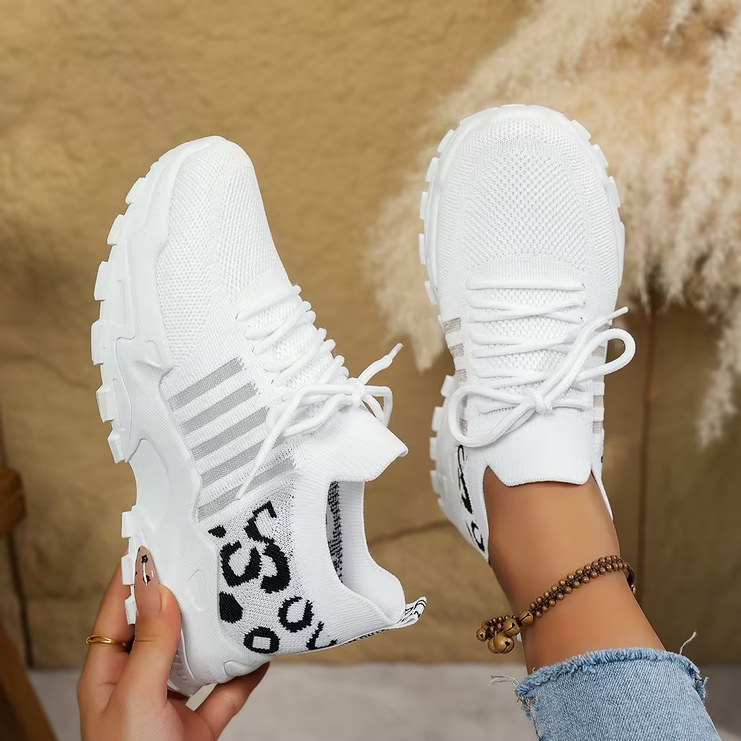 Women's Lace Up Chunky Sole Mesh Sneakers