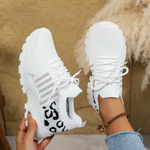 Women's Lace Up Chunky Sole Mesh Sneakers