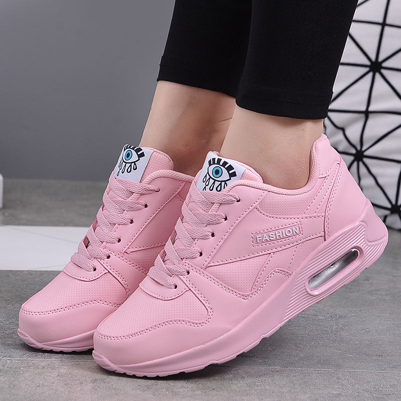 Women's Lace-Up Elevated Sole Sneakers