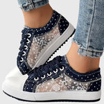 Women's Lace Up Low Top Sneakers