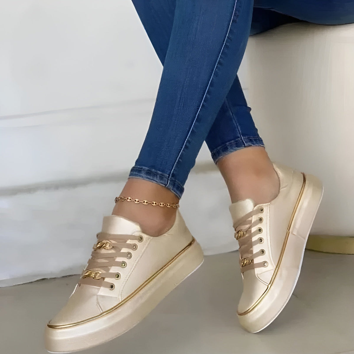 Women's Lace Up Platform Sneakers