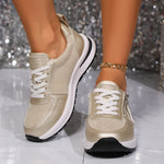 Women’s Lace Up Side Zipper Platform Sneakers