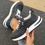 Women’s Lace Up Side Zipper Platform Sneakers