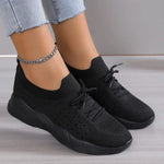 Women’s Lace Up Textured Upper Thick Sole Shoes