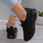 Women’s Lace Up Textured Upper Thick Sole Shoes