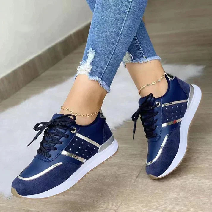 Women's Lace Up Thick Sole Sneakers