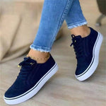 Women's Lace Up Wingtip Low Top Sneakers
