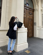 Women’s Large Shoulder Tote Bag with Turn Lock Detail