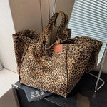 Women’s Leopard Print Large Shoulder Tote Bag