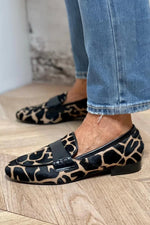 Women’s Leopard Print Loafers Slip-On Flats