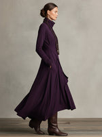 Women’s Long Sleeve Turtleneck Wrap Maxi Dress
