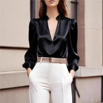 Women’s Long Sleeve V-Neck Blouse