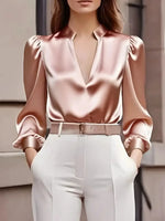 Women’s Long Sleeve V-Neck Blouse