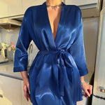 Women’s Long Sleeve Wrap Kimono Robe