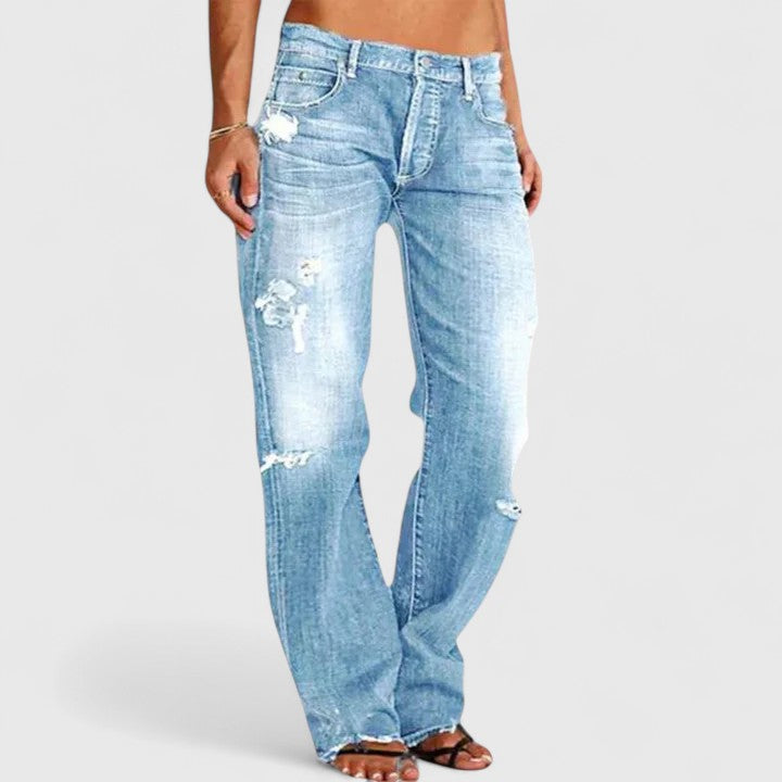 Women’s Loose Fit Mid Rise Denim Jeans