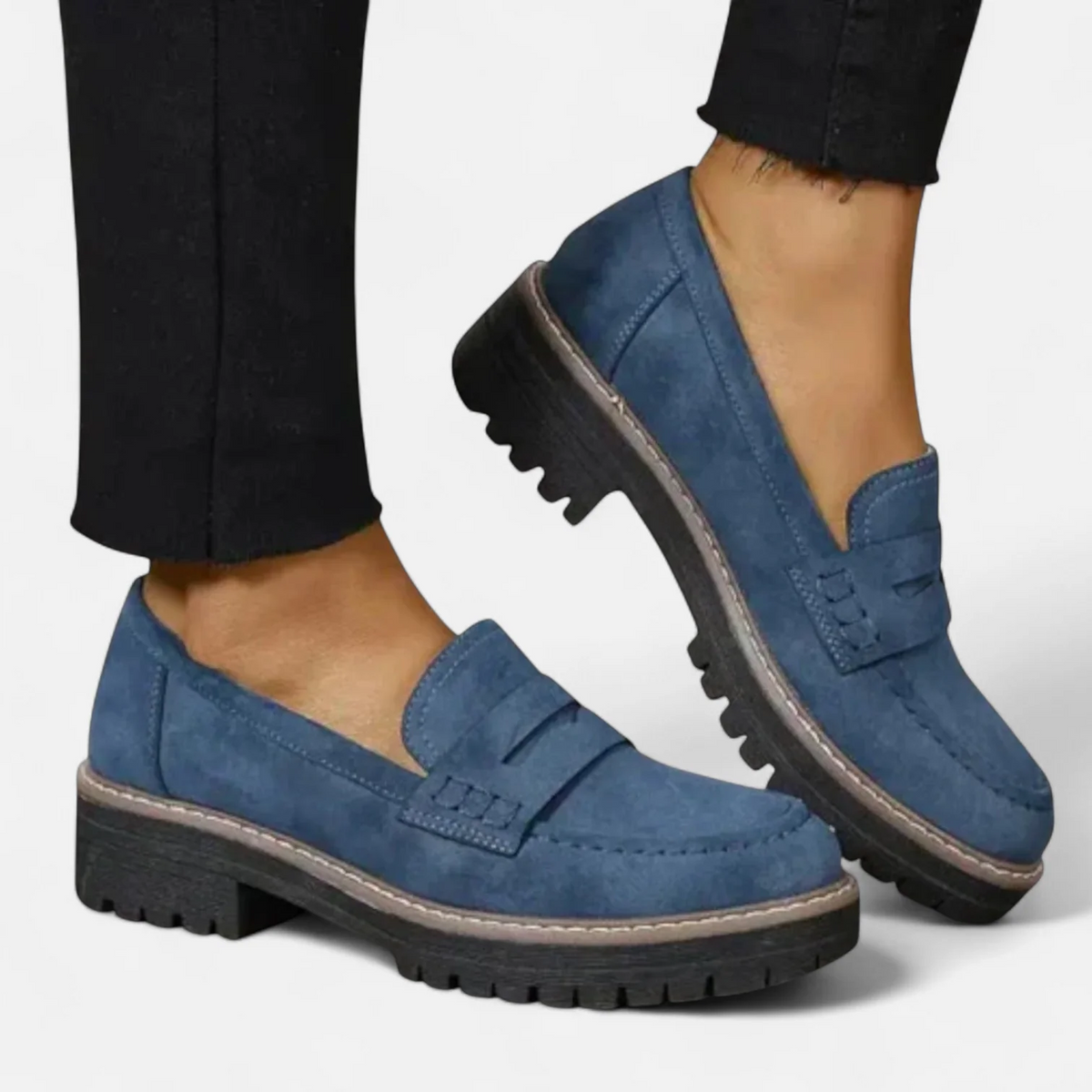 Women's Lug Sole Slip On Loafers