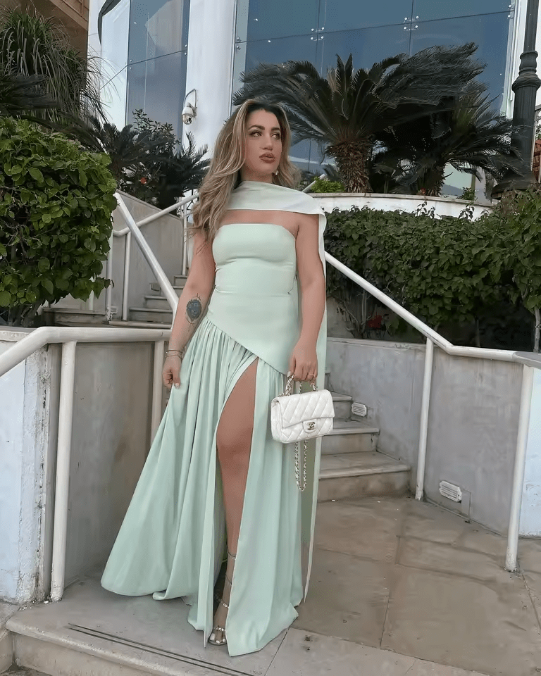 Women's Maxi Strapless Scarf Neck Asymmetric Side Slit Wedding Guest Dress Women's Maxi Strapless Scarf Neck Asymmetric Side Slit Wedding Guest Dress