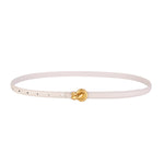 Women’s Metal Knot Buckle Leather Look Belt