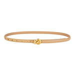 Women’s Metal Knot Buckle Leather Look Belt