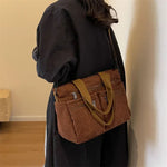 Women’s Multi Pocket Corduroy Crossbody Bag
