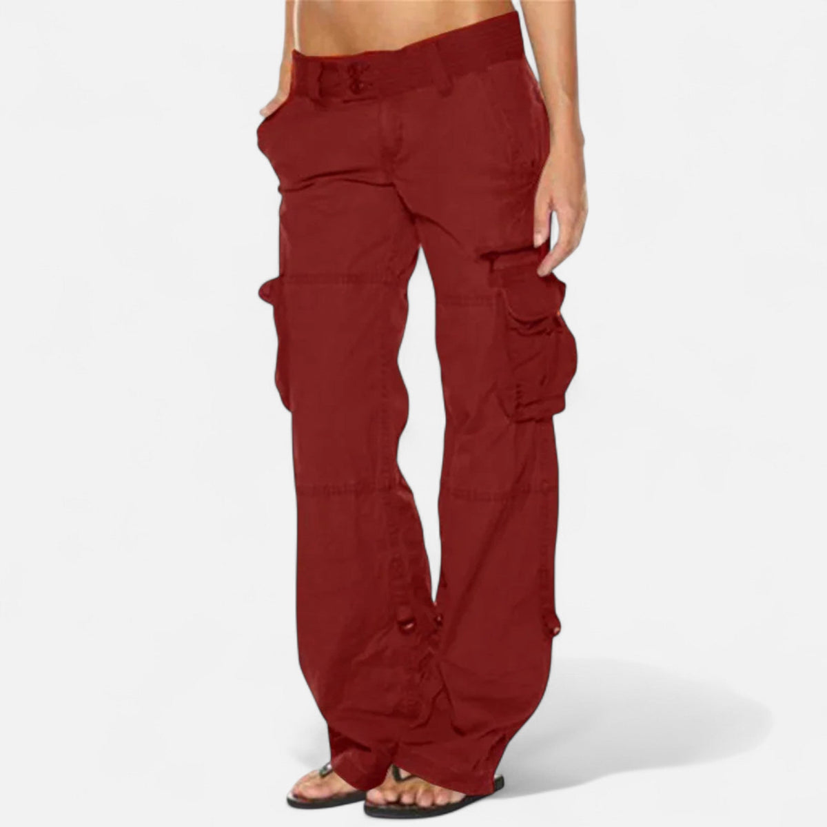 Women's Multi-Pocket Loose Leg Utility Cargo Pants