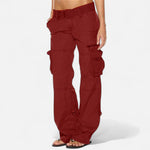 Women's Multi-Pocket Loose Leg Utility Cargo Pants