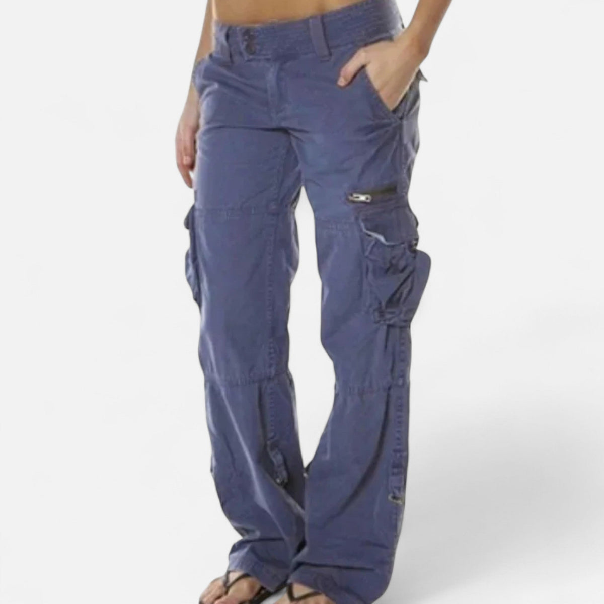 Women's Multi-Pocket Loose Leg Utility Cargo Pants