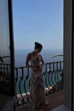 Women's Multicolor Sleeveless V-Neck Wedding Guest Dress