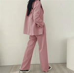 Women’s Notch Lapel Single Breasted Two Piece Suit Set