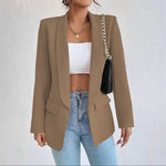 Women’s Open Front Long Sleeve Longline Blazer