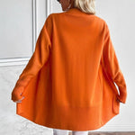 Women's Open Front Long Sleeve Pocket Cardigan